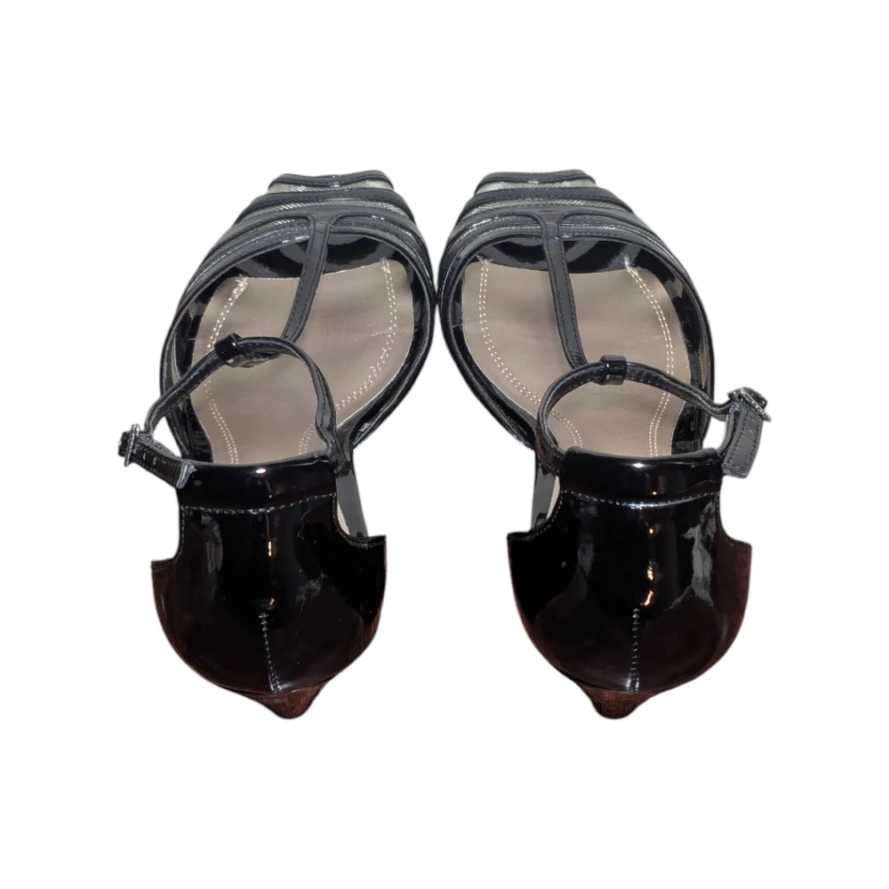 Laura Scott Women's Strappy Low Heels Black Size 8.5 - Picture 5 of 8